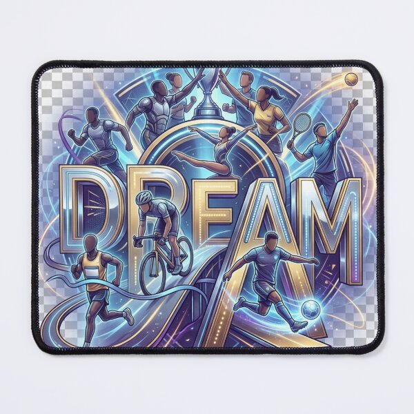 Item preview, DREAM Sports Championship Trophy Poster - Football Cycling Running Tennis Gymnastics Motivation Wall Art Gift designed and sold by AiNaturalsOnly.