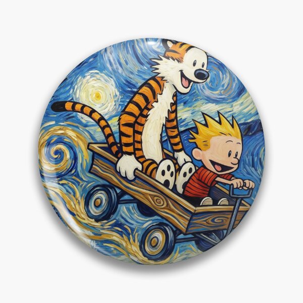 Item preview, Calvin and Hobbes Cruising in the Starry Night designed and sold by N0WUC1.