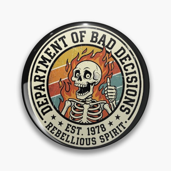Item preview, Department Of Bad Decisions Rebellious Spirit Vintage Skeleton designed and sold by dudelinart.