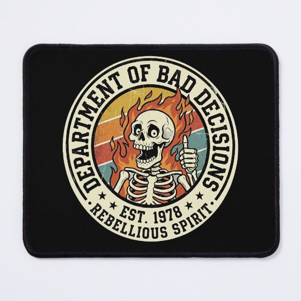 Item preview, Department Of Bad Decisions Rebellious Spirit Vintage Skeleton designed and sold by dudelinart.