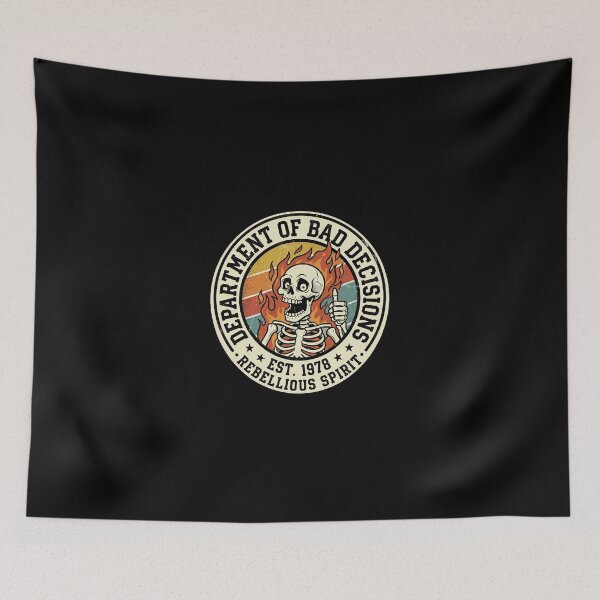 Item preview, Department Of Bad Decisions Rebellious Spirit Vintage Skeleton designed and sold by dudelinart.
