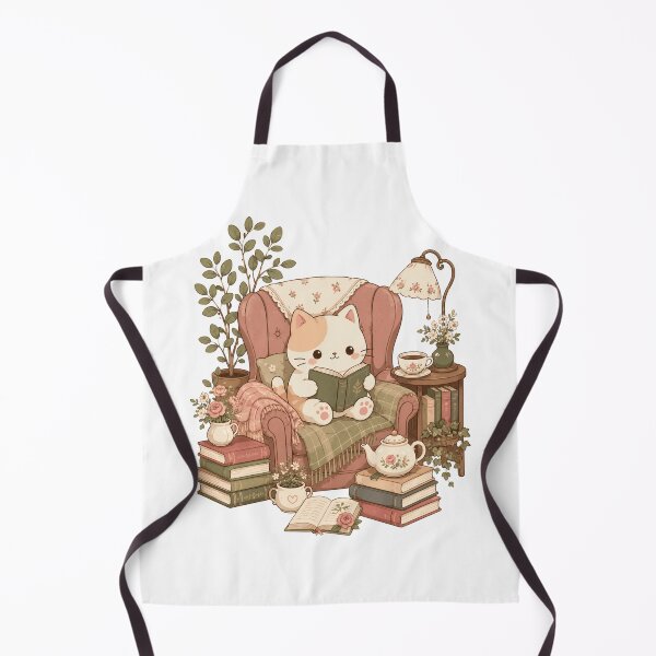 Item preview, Cottagecore Cat Reading Book Shirt — Cute Bookish Cat Tea Cozy Aesthetic Gift for Book Lovers designed and sold by MaynyStudio.