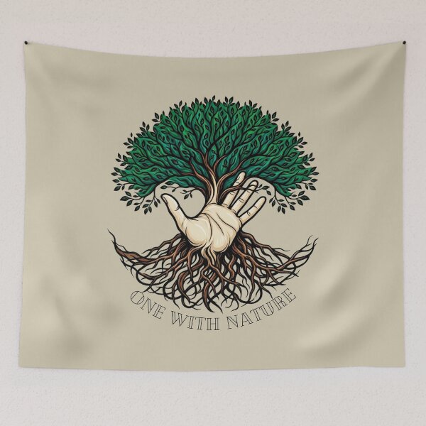 Item preview, Tree of Life Human Hand and Roots Nature Design designed and sold by VintryOff.
