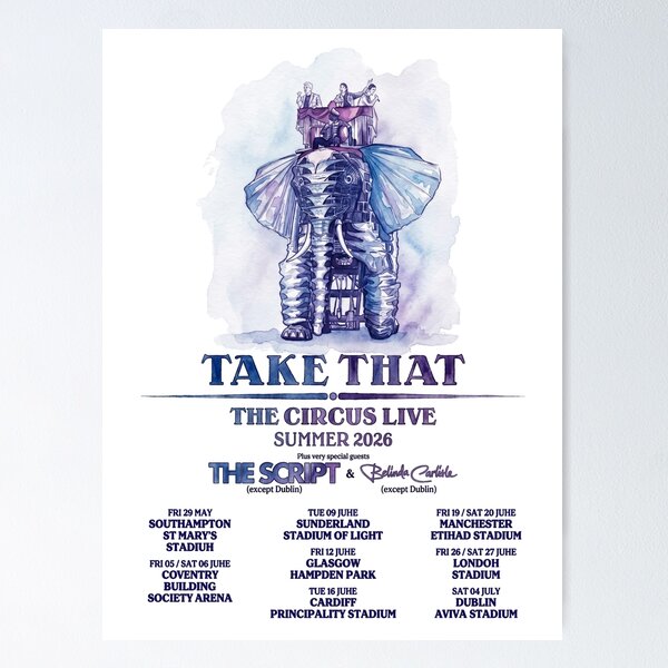 Item preview, Take That Band The Circus Summer 2026 Tour Dates  designed and sold by aridawstrusbbyg.