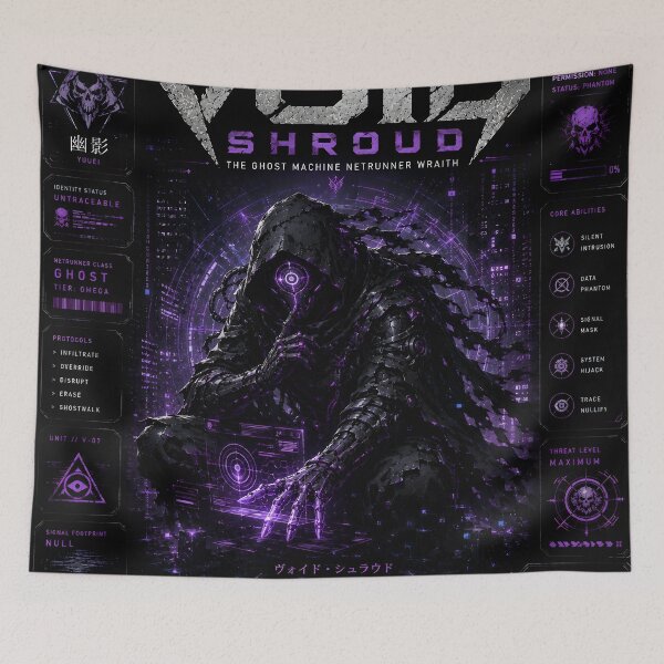 Item preview, Void Shroud (Series 9) - Cyberpunk Interstellar Ghost Machine Netrunner Wraith Art designed and sold by RiteshCenter.