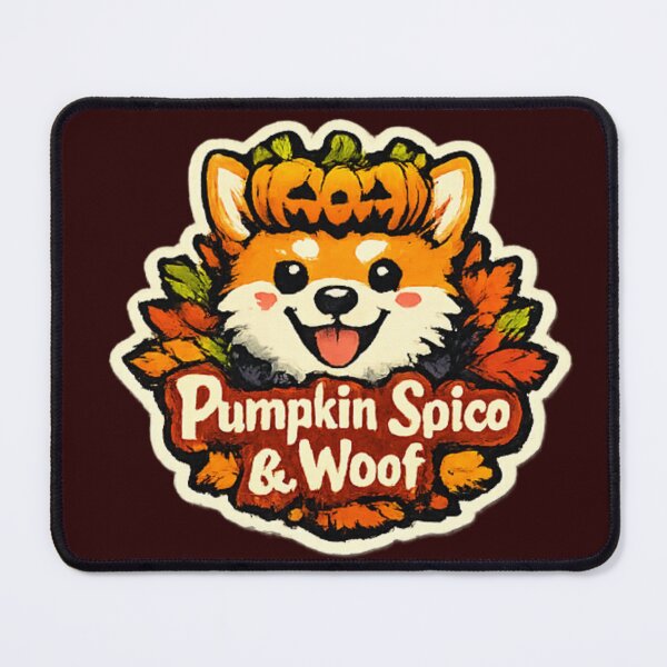 Item preview, Pumpkin Spice And Woof Shiba Inu Fall Halloween Dog Design designed and sold by PoojaArtLab.