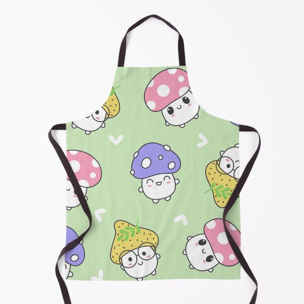 Item preview, Cute Kawaii Mushroom Friends Pattern – Adorable Cottagecore Seamless Design designed and sold by RJACreative.