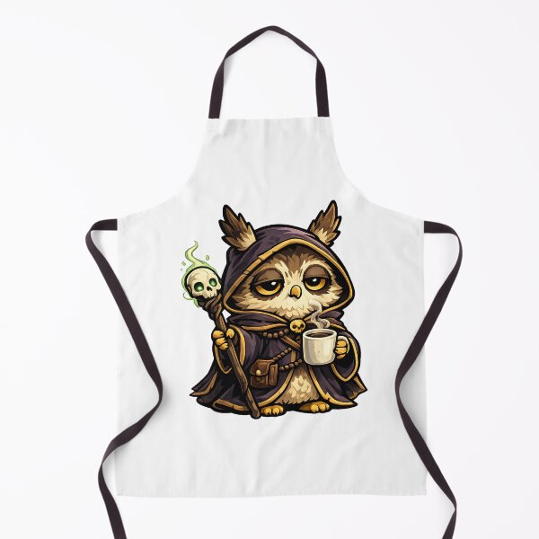 Item preview, Sleepy Necromancer Owl | Tired Gamer Coffee Fantasy designed and sold by Byte Bark.