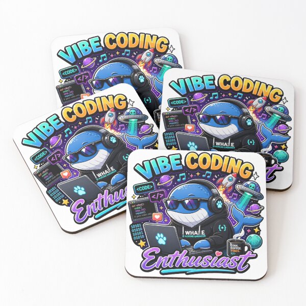 Item preview, Vibe Coding Whale – Cute Data Scientist Sticker | Kawaii Tech Whale Coder Gift designed and sold by NuniDesigns.