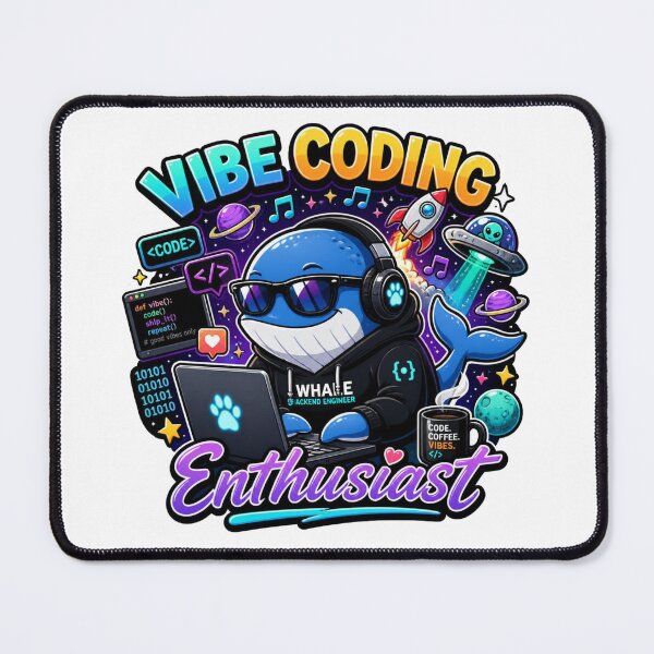 Item preview, Vibe Coding Whale – Cute Data Scientist Sticker | Kawaii Tech Whale Coder Gift designed and sold by NuniDesigns.