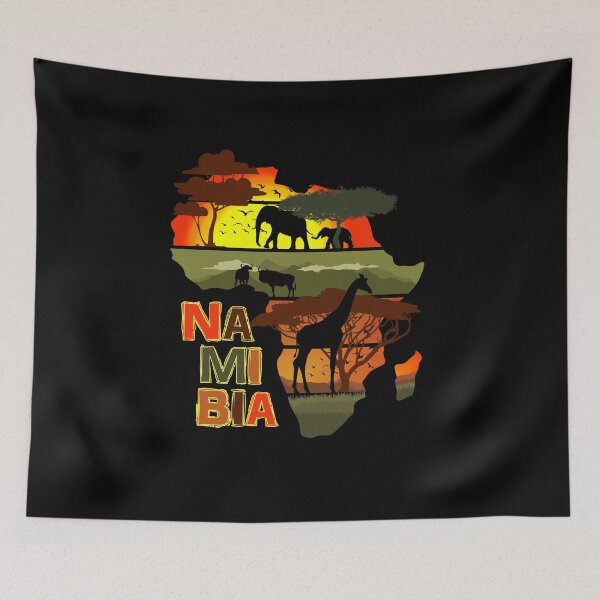 Item preview, Namibia Africa Wildlife Safari Sunset Silhouette designed and sold by marke770.