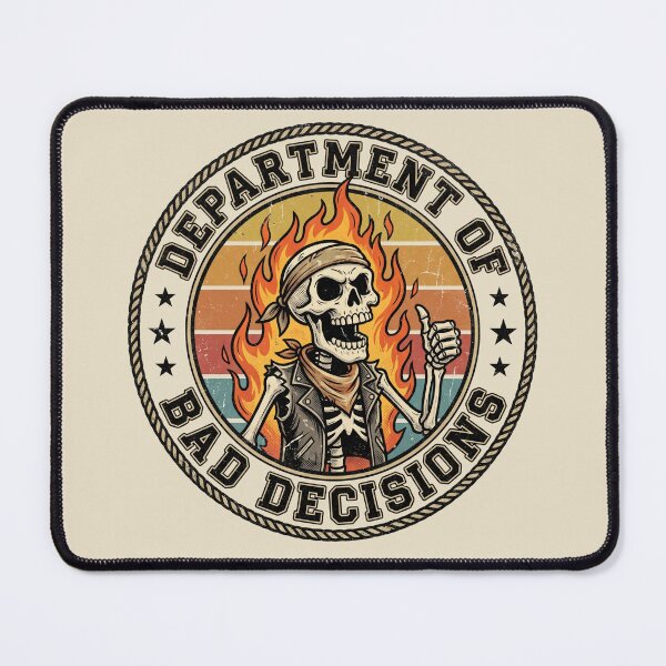 Item preview, Department Of Bad Decisions Vintage Skull Rebellious Spirit designed and sold by dudelinart.