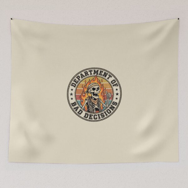 Item preview, Department Of Bad Decisions Vintage Skull Rebellious Spirit designed and sold by dudelinart.