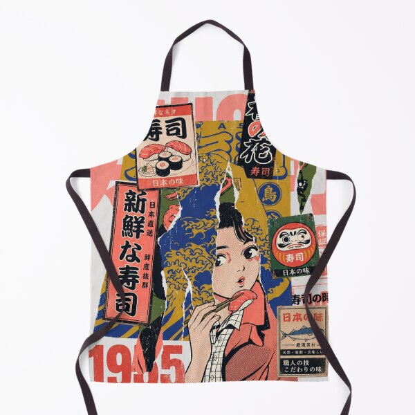 Item preview, Vintage Sushi Collage – Retro Japanese Manga Street Poster designed and sold by zumerdiego.