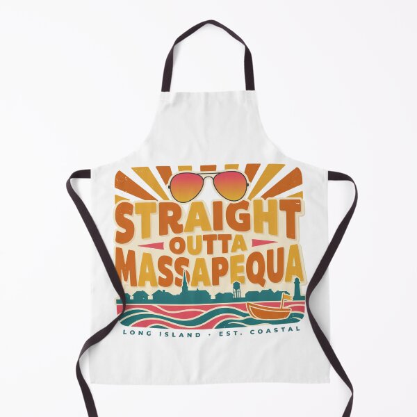 Item preview, Straight Outta Massapequa – Long Island Coastal Retro Sunset Vintage Design designed and sold by ArcticFoxStudio.