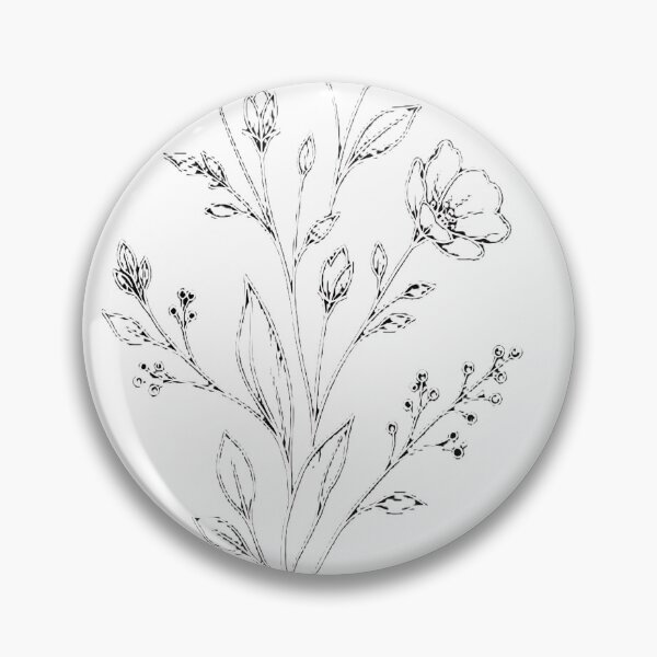 Item preview, Elegant Midnight Wildflower Line Art  designed and sold by Jaideep Walia.
