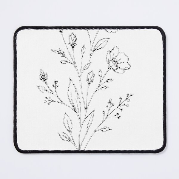 Item preview, Elegant Midnight Wildflower Line Art  designed and sold by Jaideep Walia.