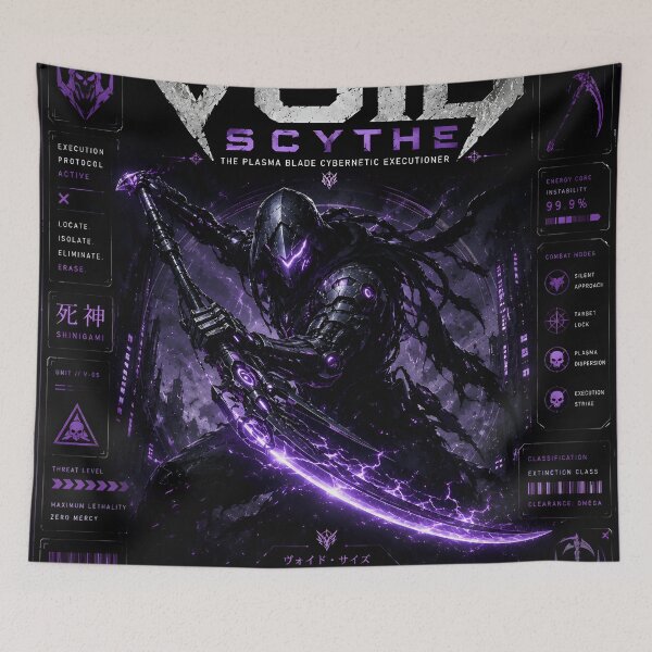 Item preview, Void Scythe (Series 9) - Cyberpunk Interstellar Plasma Blade Executioner Art designed and sold by RiteshCenter.
