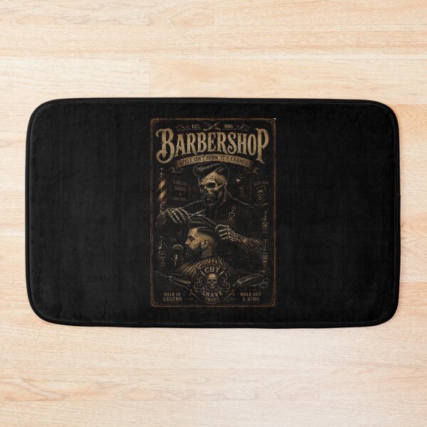 Item preview, Vintage Skull Barber with Classic Barbershop Old School Vibes designed and sold by Modaozushi216.