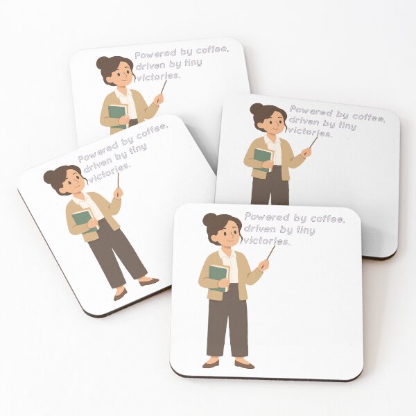 Item preview, The Tiny Victory Collector - Coffee-Powered Teacher  designed and sold by Latitude 1°N.