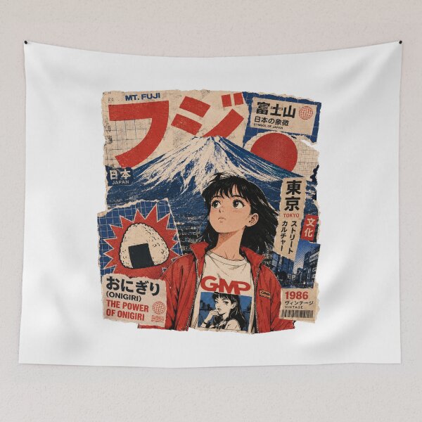 Item preview, Mt. Fuji Manga Collage – Vintage Japanese Street Culture designed and sold by zumerdiego.