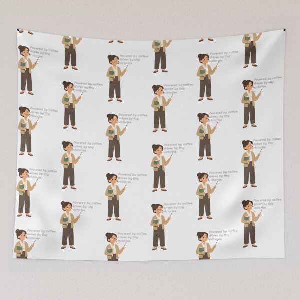 Item preview, The Tiny Victory Collector - Coffee-Powered Teacher  designed and sold by Latitude 1°N.