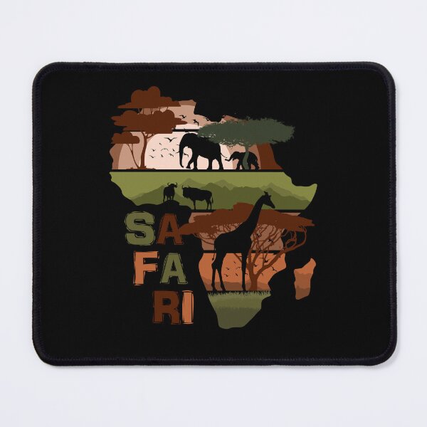 Item preview, African Safari Wildlife Map Silhouette Design designed and sold by marke770.