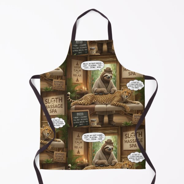 Item preview, Sloth Massage Spa Funny Corporate Burnout designed and sold by SoftAuraStudi0.