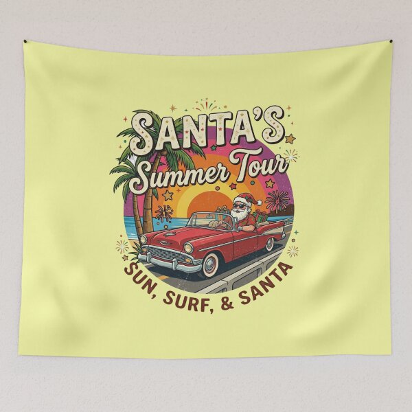 Item preview, Santa's Summer Tour Christmas In July Funny Vacation Gift for Travelers and Holiday Fans designed and sold by Im-Ara.