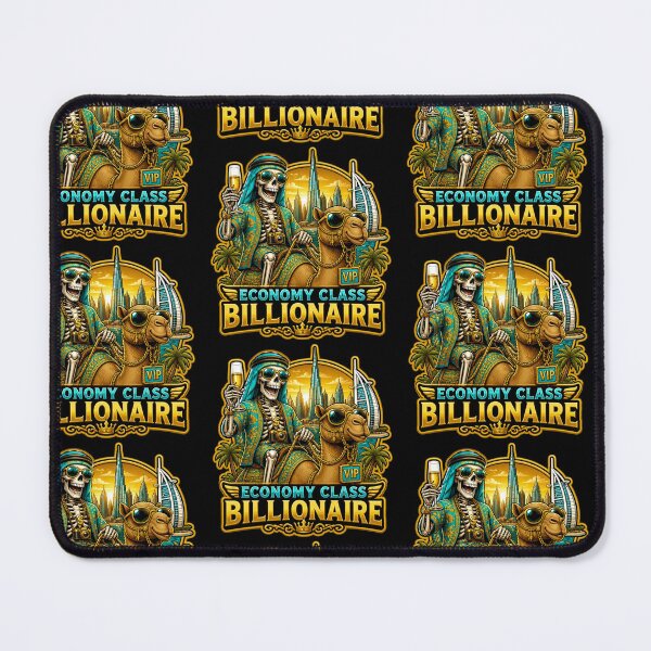 Item preview, Economy Class Billionaire Skeleton Camel Rider Dubai Sticker | Luxury Travel Parody Skeleton Art designed and sold by Ecocrushstudio.
