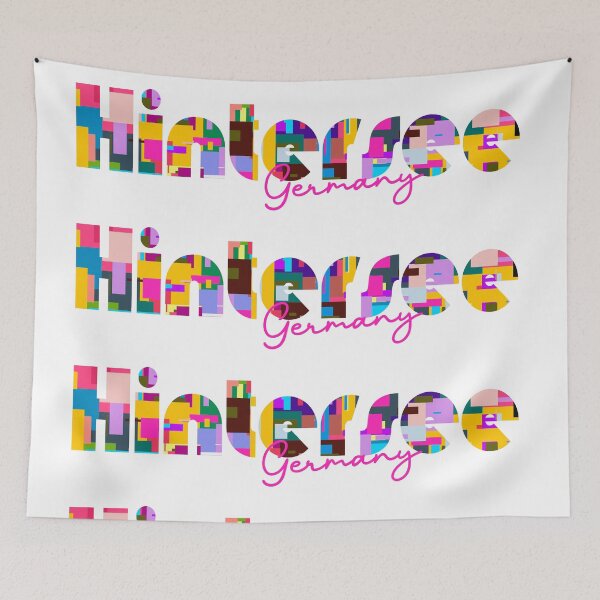 Item preview, Hintersee, Germany, Vibrant Abstract City Typography Art designed and sold by Wanderful-roads.