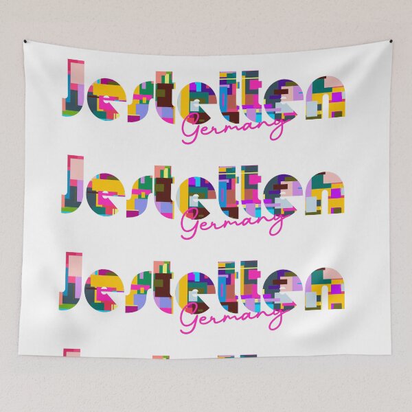 Item preview, Jestetten, Germany, Vibrant Abstract City Typography Art designed and sold by Wanderful-roads.