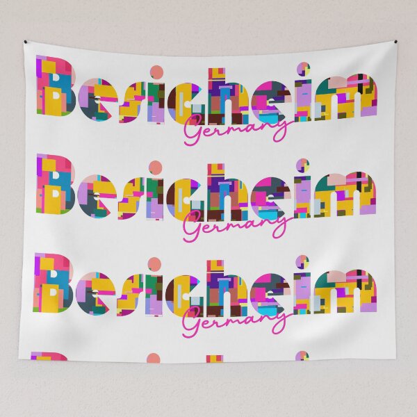 Item preview, Besigheim, Germany, Vibrant Abstract City Typography Art designed and sold by Wanderful-roads.