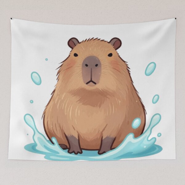 Item preview, Capybara Splash Water Play designed and sold by RandomWalker.