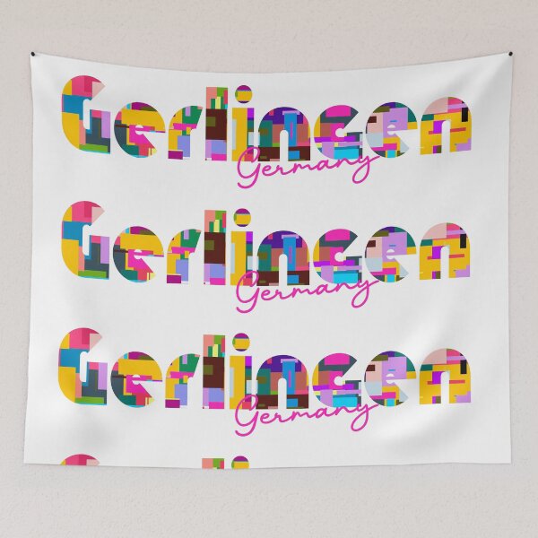 Item preview, Gerlingen, Germany, Vibrant Abstract City Typography Art designed and sold by Wanderful-roads.