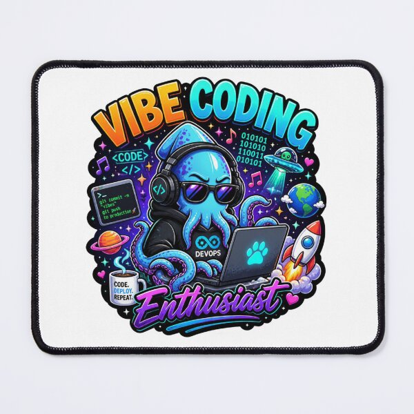 Item preview, Vibe Coding Octopus – Kawaii Programmer Sticker | Cute DevOps Coder Gift designed and sold by NuniDesigns.