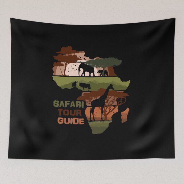 Item preview, Safari Tour Guide Africa Wildlife Silhouette designed and sold by marke770.