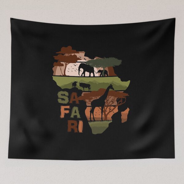 Item preview, African Safari Wildlife Silhouette Explorer designed and sold by marke770.
