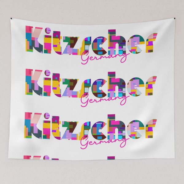 Item preview, Kitzscher, Germany, Vibrant Abstract City Typography Art designed and sold by Wanderful-roads.