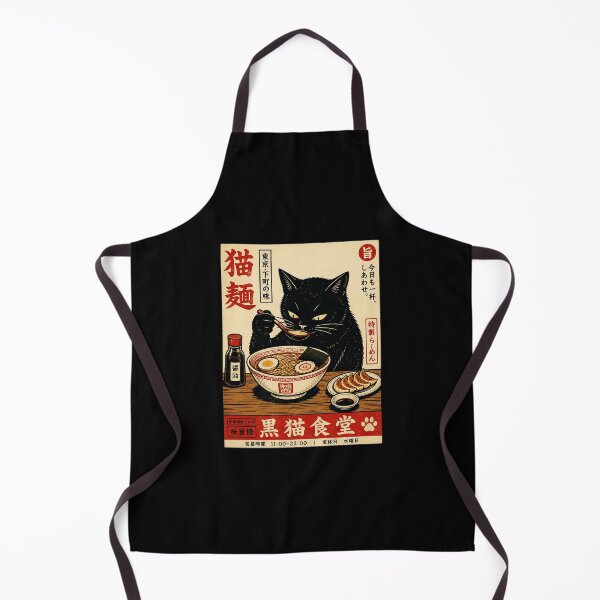 Item preview, Black Cat Ramen Shop Vintage Japanese Restaurant Style designed and sold by ferminhays.