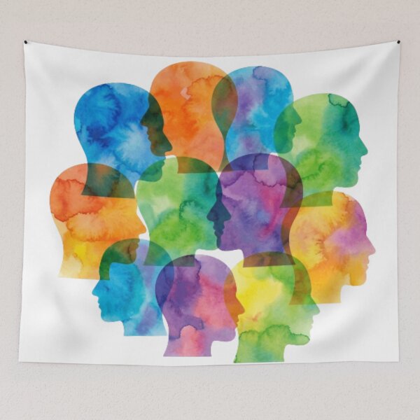 Item preview, Neurodiversity Human Spectrum Colorful Abstract Inclusion Art designed and sold by CozyDesignsCo.