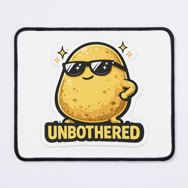 Item preview, Unbothered Funny Potato Art Cute Kawaii Cool Sunglasses Sarcastic Humor Gift designed and sold by HobsS.