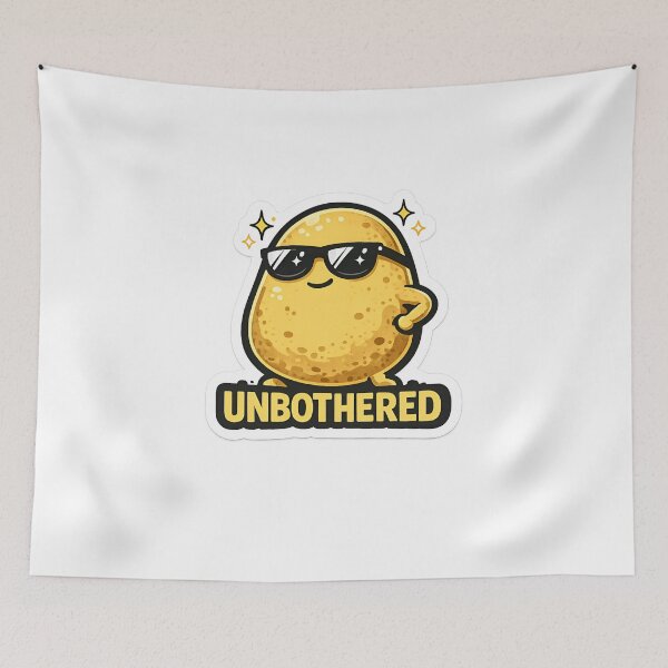 Item preview, Unbothered Funny Potato Art Cute Kawaii Cool Sunglasses Sarcastic Humor Gift designed and sold by HobsS.