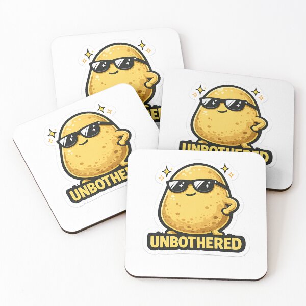 Item preview, Unbothered Funny Potato Art Cute Kawaii Cool Sunglasses Sarcastic Humor Gift designed and sold by HobsS.