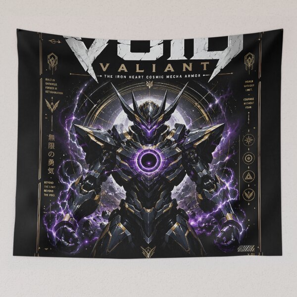 Item preview, Void Valiant (Series 9) - Cyberpunk Interstellar Iron Heart Mecha Art designed and sold by RiteshCenter.