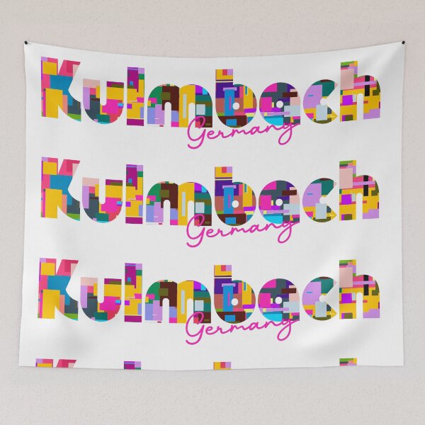 Item preview, Kulmbach, Germany, Vibrant Abstract City Typography Art designed and sold by Wanderful-roads.