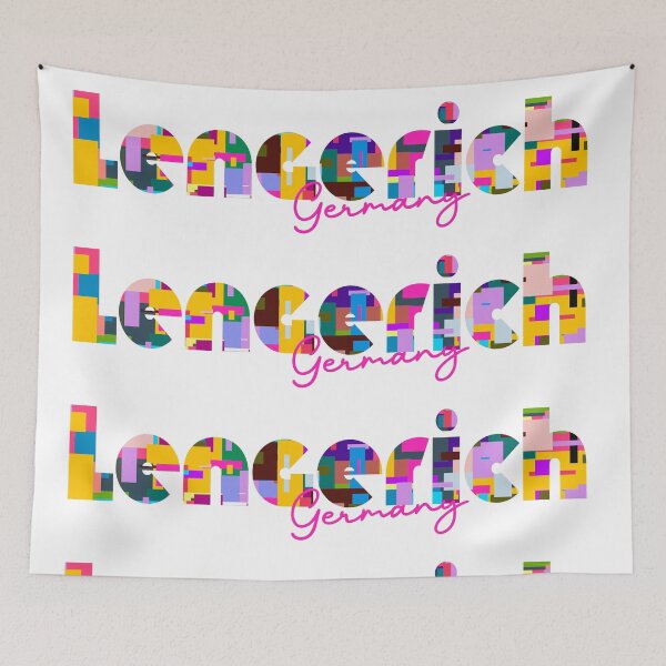 Item preview, Lengerich, Germany, Vibrant Abstract City Typography Art designed and sold by Wanderful-roads.