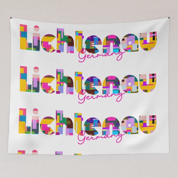 Item preview, Lichtenau, Germany, Vibrant Abstract City Typography Art designed and sold by Wanderful-roads.