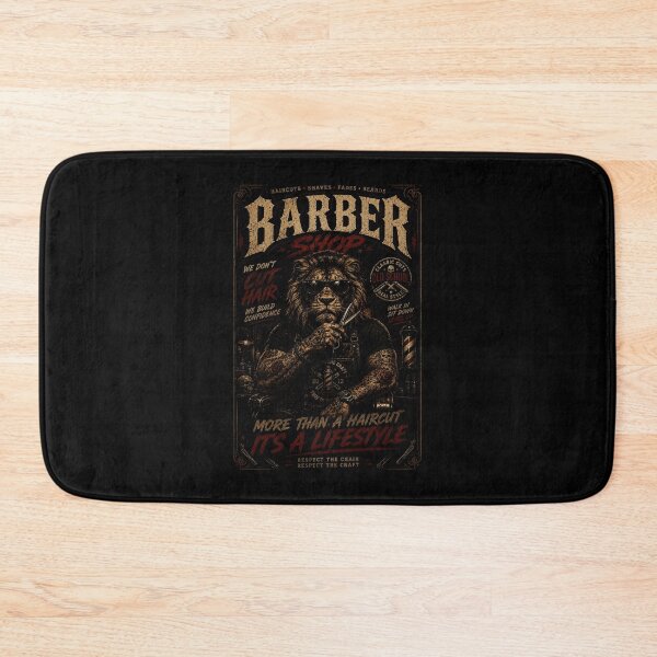 Item preview, Vintage Lion Barber Poster with Bold Grooming Shop Atmosphere designed and sold by Modaozushi216.