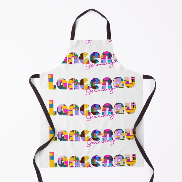 Item preview, Langenau, Germany, Vibrant Abstract City Typography Art designed and sold by Wanderful-roads.